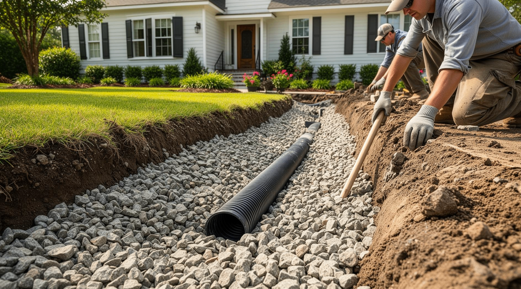 French Drain Installation