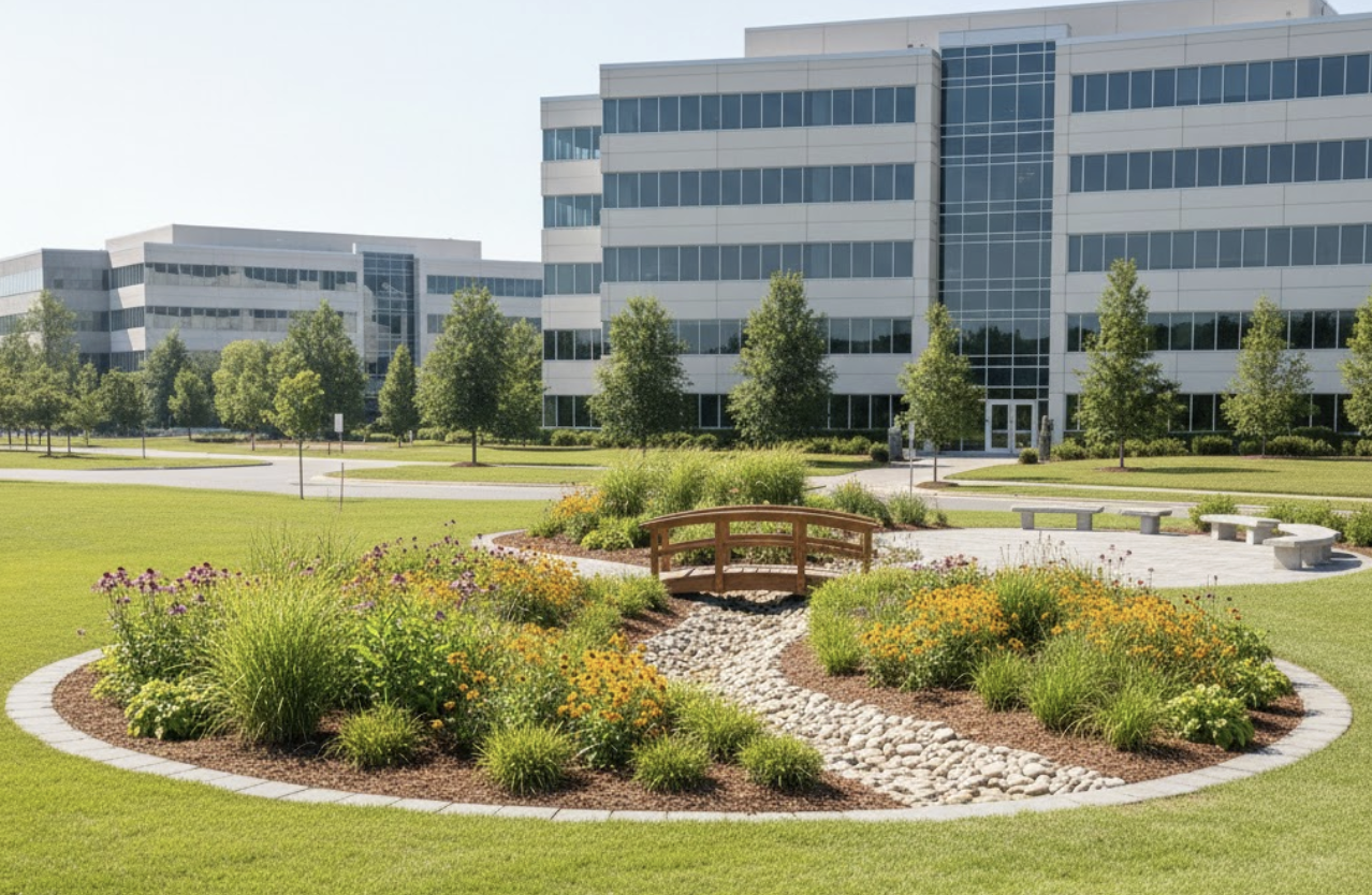 Rain garden drainage solution in Savannah GA